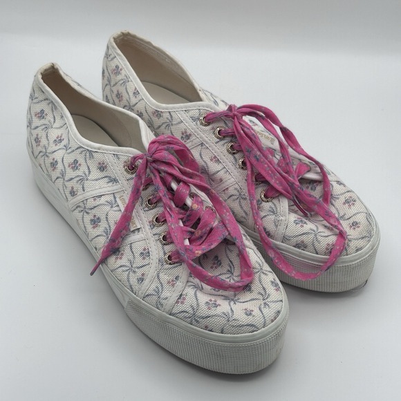 LoveShackFancy Shoes - Love Shack Fancy x Superga Floral Sneakers Womens Size 10 Sz 41